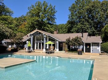 Pool and clubhouse view